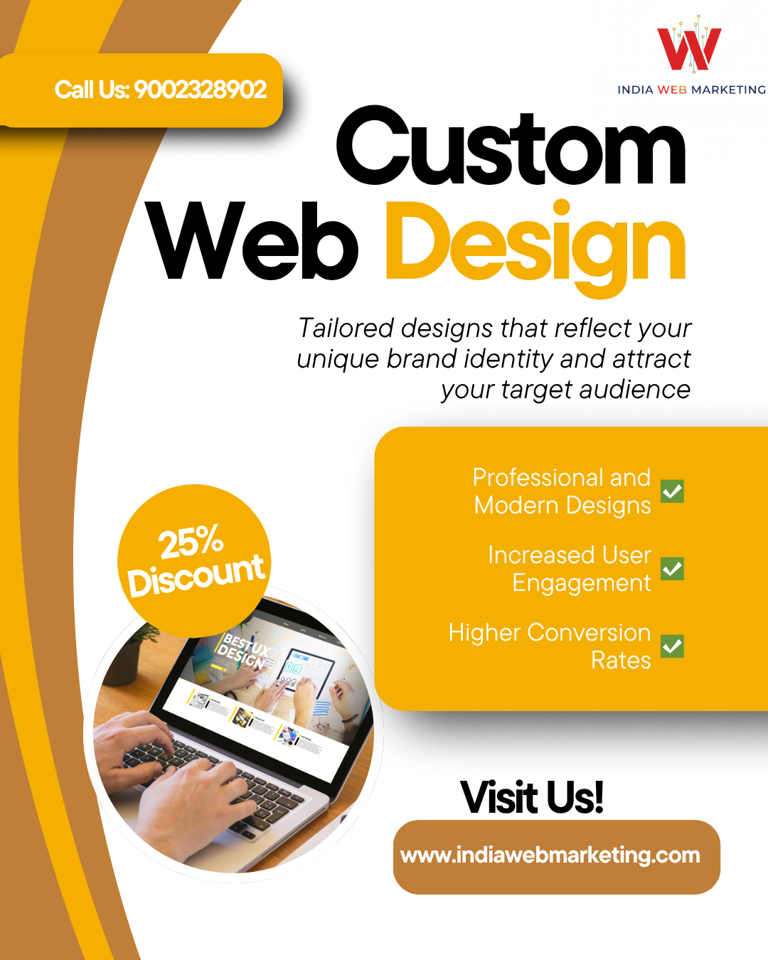 Modern website design created by the best website development company in India