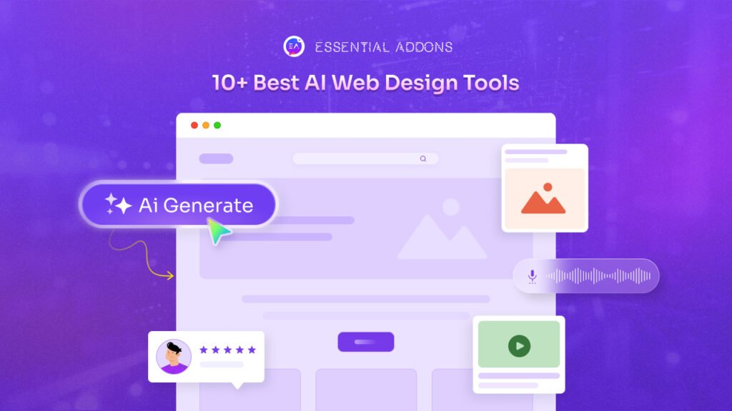 AI tools for website design in 2026 showing modern website builder interface and automation features